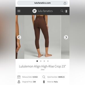 Lululemon Align Leggings Size 6